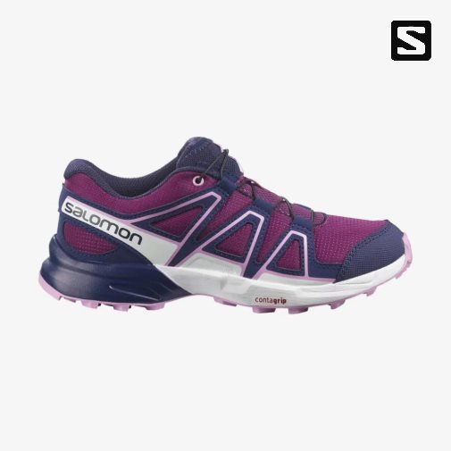 Tênis De Caminhada Salomon Speedcross Criança Fucsia Azul Marinho | PT Y86741